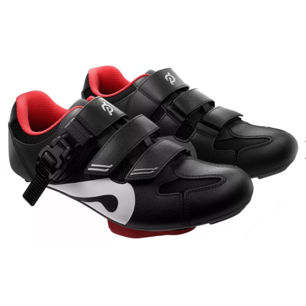 PELOTON Original Cycling Shoes - Like New, Black, White, Red, Size 38